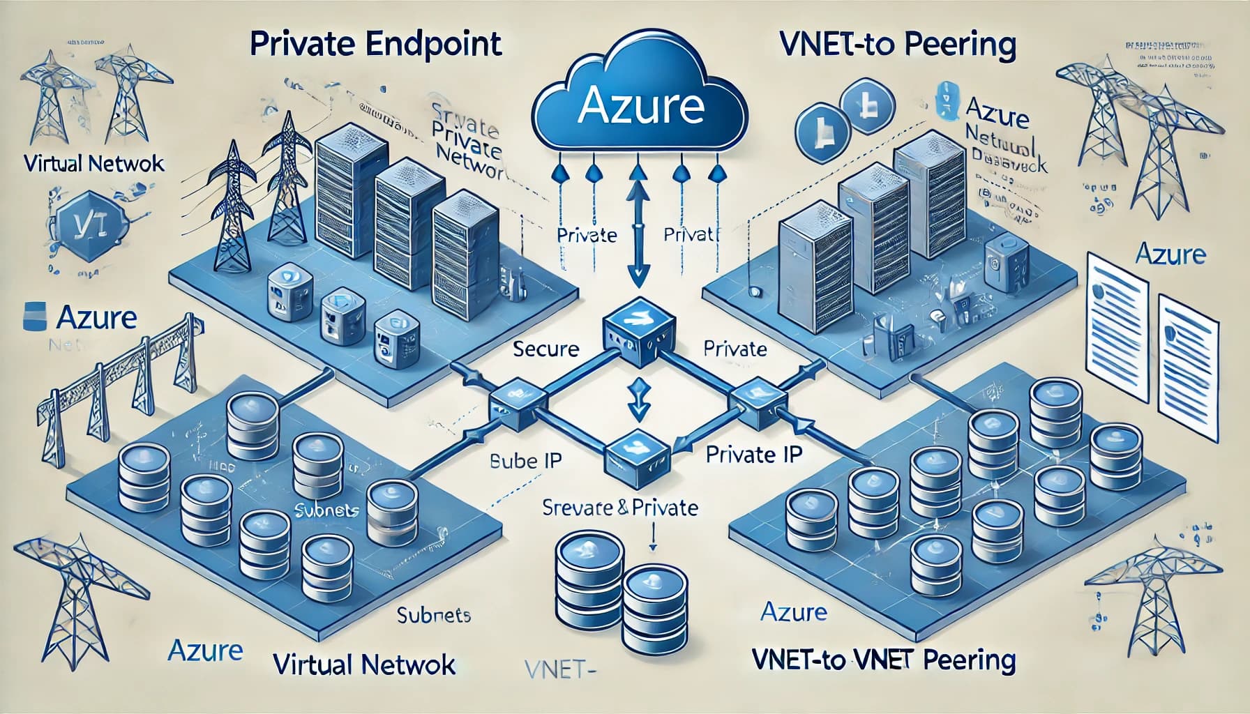 Azure Private Endpoint and VNet-to-VNet Peering: A Comprehensive Guide